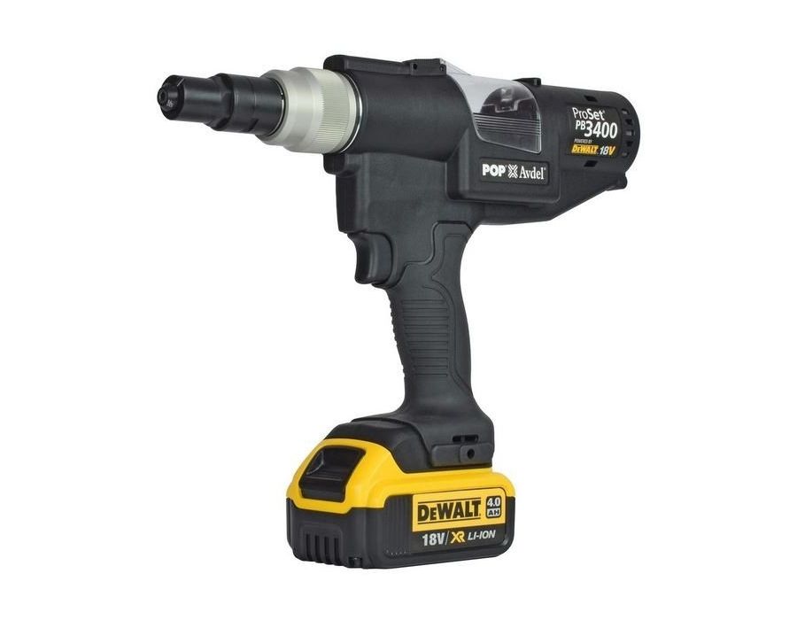 Pistolet à Rivets Sans Fil - Compatible Dewalt 20V - Moteur Sans Balais Avec LED - 20 Rivets Et Adaptateurs